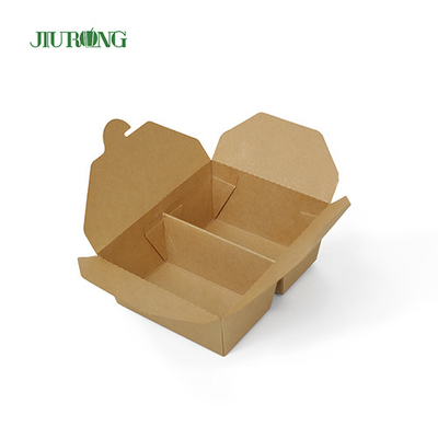 Afhaalverpakking Biologisch afbreekbare papieren container 1480ml voor charcuterie