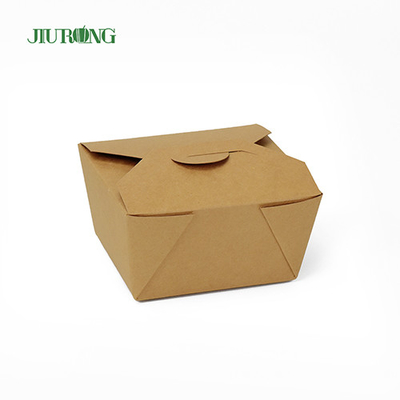 Ongebleekt Kraft biologisch afbreekbaar papiercontainer 1080ml Food Grade