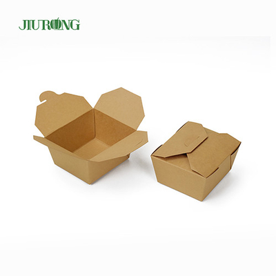 Ongebleekt Kraft biologisch afbreekbaar papiercontainer 1080ml Food Grade