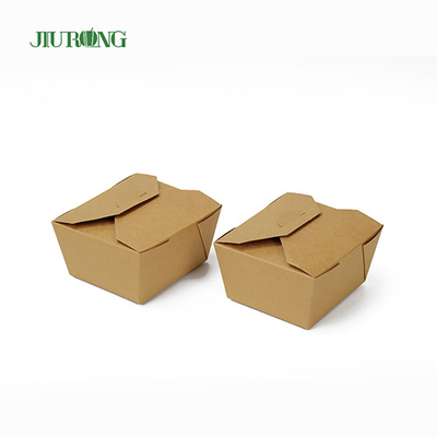 Ongebleekt Kraft biologisch afbreekbaar papiercontainer 1080ml Food Grade