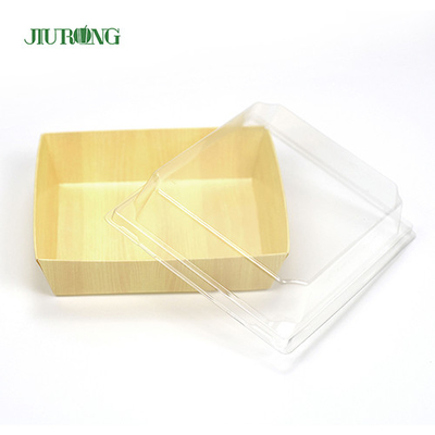 Gerecycled biologisch afbreekbaar papier van de voedselcontainer Sushidienblad 180mm voor voedselwinkel