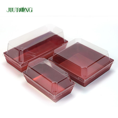 Wegwerp biologisch afbreekbare papieren container 300 mm Sushi Paper Box aangepast logo