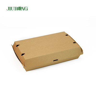 2100ml Eco-vriendelijke meeneemverpakking Food Grade papieren lunchbox kraft