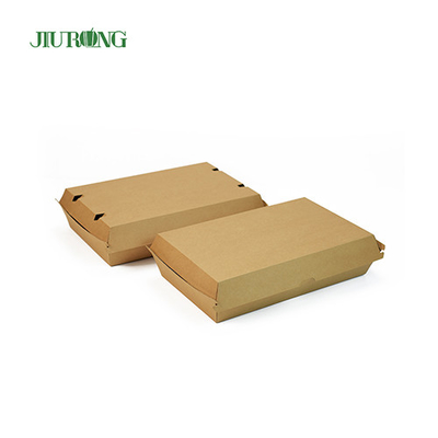 2100ml Eco-vriendelijke meeneemverpakking Food Grade papieren lunchbox kraft