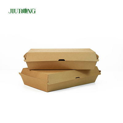2100ml Eco-vriendelijke meeneemverpakking Food Grade papieren lunchbox kraft