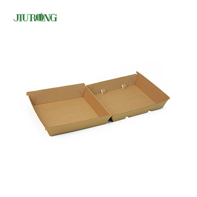 F flute Eco Friendly Takeaway Containers 700ml bruine papieren voedselboten
