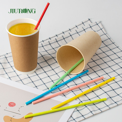 Douane Biologisch afbreekbaar Document Straw For Coffee Drink Bendable 150mm