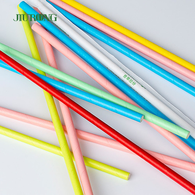 Douane Biologisch afbreekbaar Document Straw For Coffee Drink Bendable 150mm
