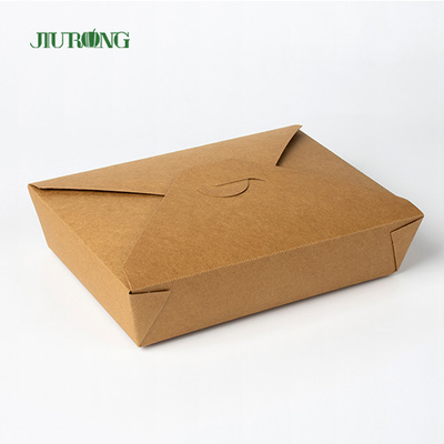 De beschikbare Kraftpapier-Document Lunchvakje Meeneem Verpakkende Container van de Snel Voedsellevering