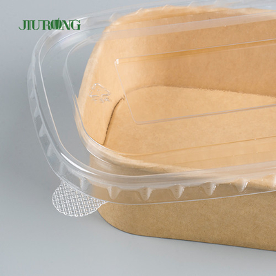 De enige Muur haalt het Document van Kraftpapier van de Voedselcontainer Saladekom Verpakking met HUISDIERENdeksel weg