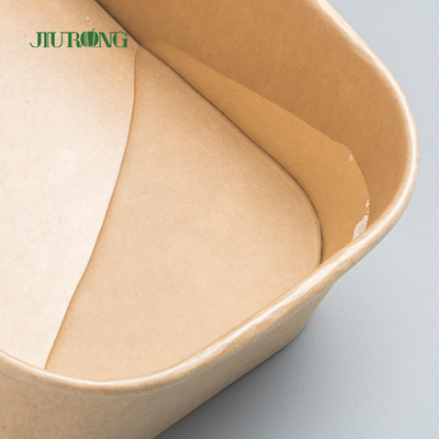 De enige Muur haalt het Document van Kraftpapier van de Voedselcontainer Saladekom Verpakking met HUISDIERENdeksel weg
