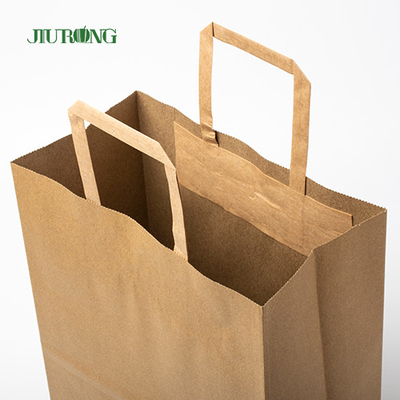 Het Document van S.O.S. Bruine Kraftpapier Zak met Handvat Gerecycleerde Lunchvoedsel Verpakking