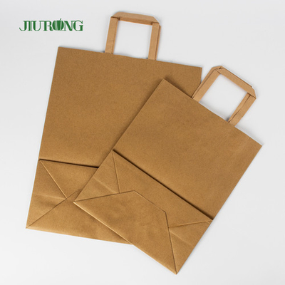 Het Document van S.O.S. Bruine Kraftpapier Zak met Handvat Gerecycleerde Lunchvoedsel Verpakking