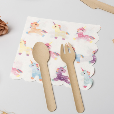 Feestelijke Partij Unicorn Paper Napkin van het eetkamer de Biologisch afbreekbare Beschikbare Bestek