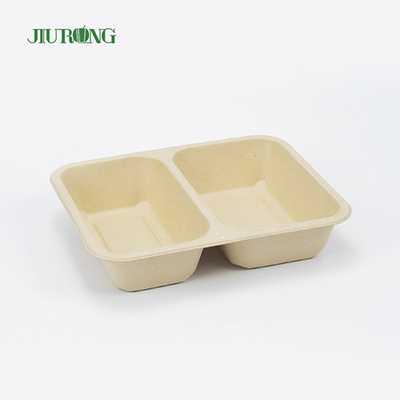 Wegwerp biologisch afbreekbare suikerriet Clamshell voedselcontainer 3 compartimenten